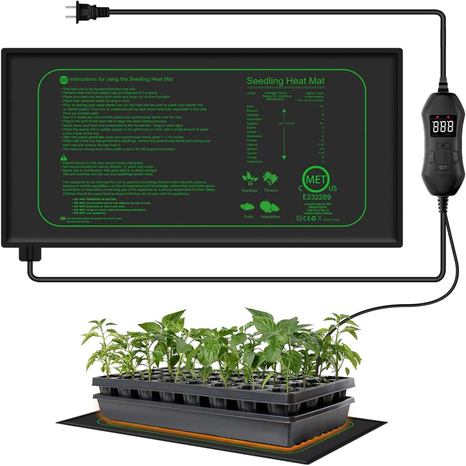 Heat Mat Seedling - Seedling Heat Mat With Digital Thermostat