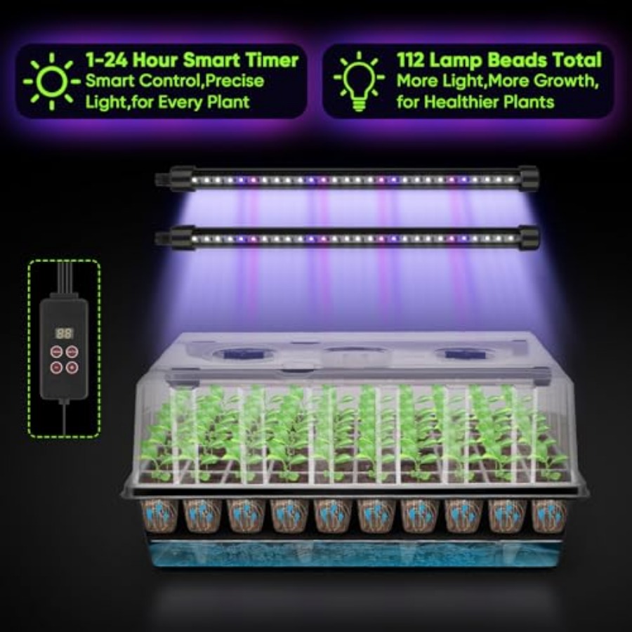 120-Cell Self-Watering Seed St - đánh giá và giá Humidity Dome Kit