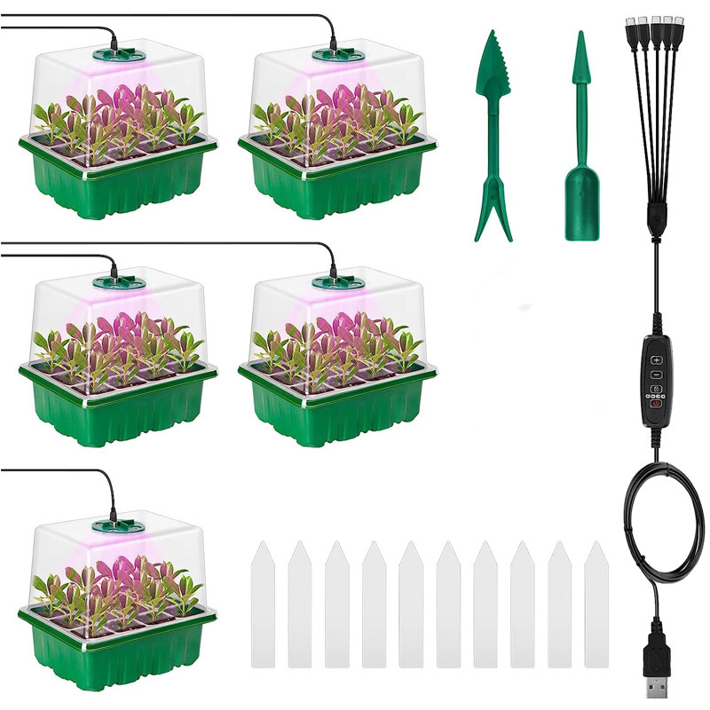 Seed starter tray with grow li - đánh giá và giá Humidity Dome Kit