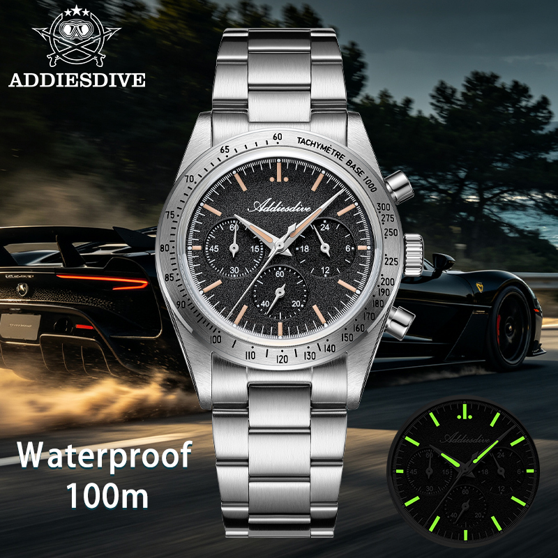 ADDIESDIVE 0S20 Chronograph Qu - đánh giá và giá Plastic Dome Clear