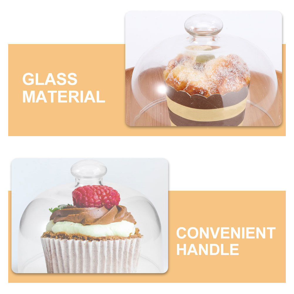 2Pcs Transparent Glass Cake Do - đánh giá và giá Plastic Dome Clear