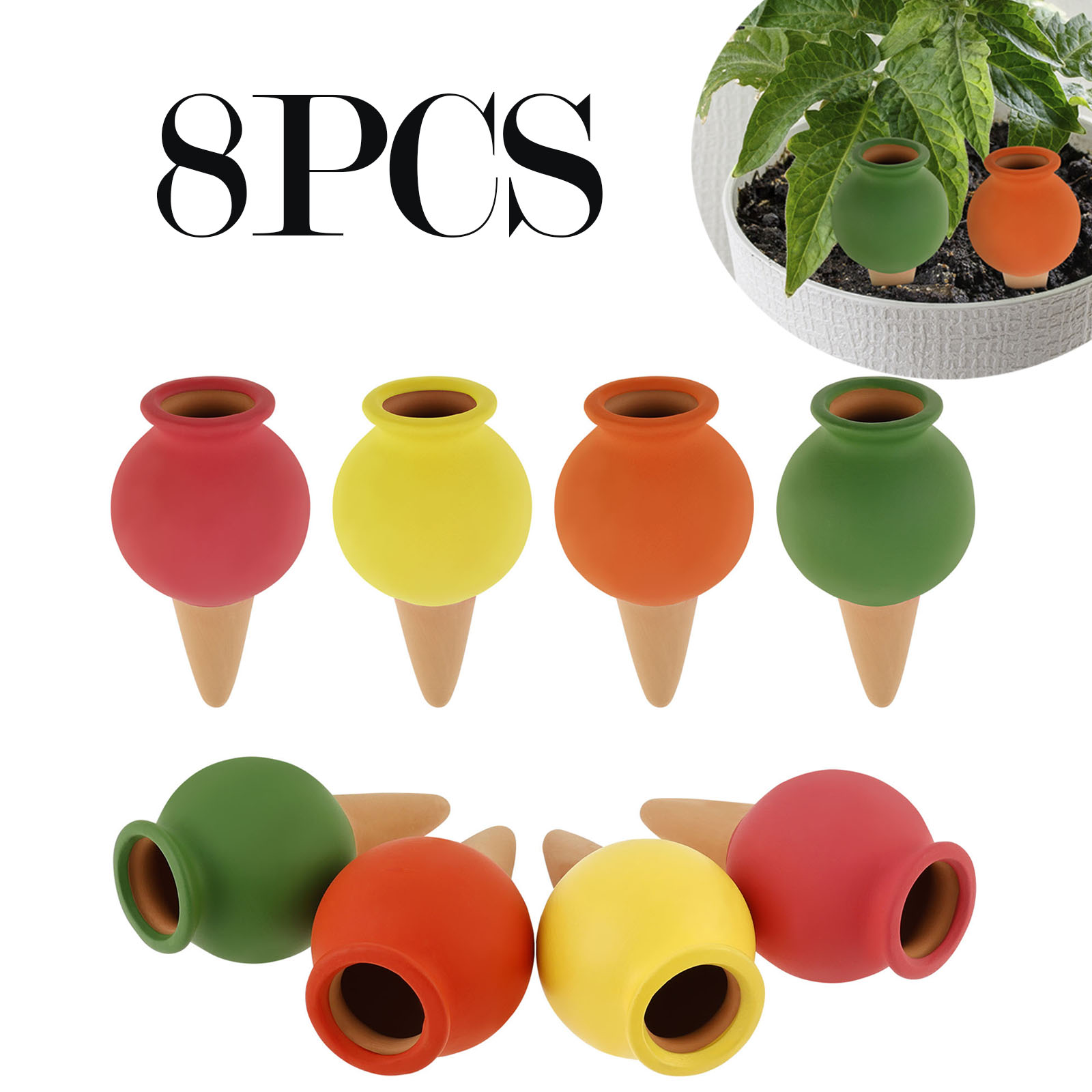 8Pcs Terracotta Self Watering  - đánh giá và giá Self Watering Insert