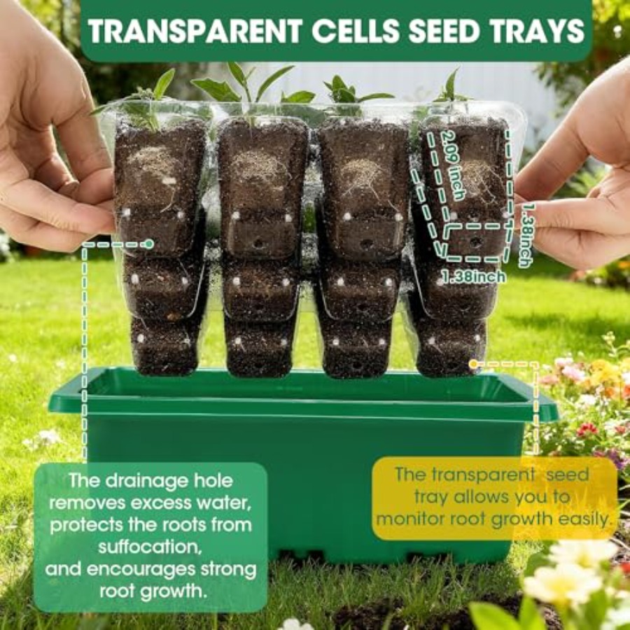 5 Packs Seed Starter Tray with - đánh giá và giá Humidity Dome Kit