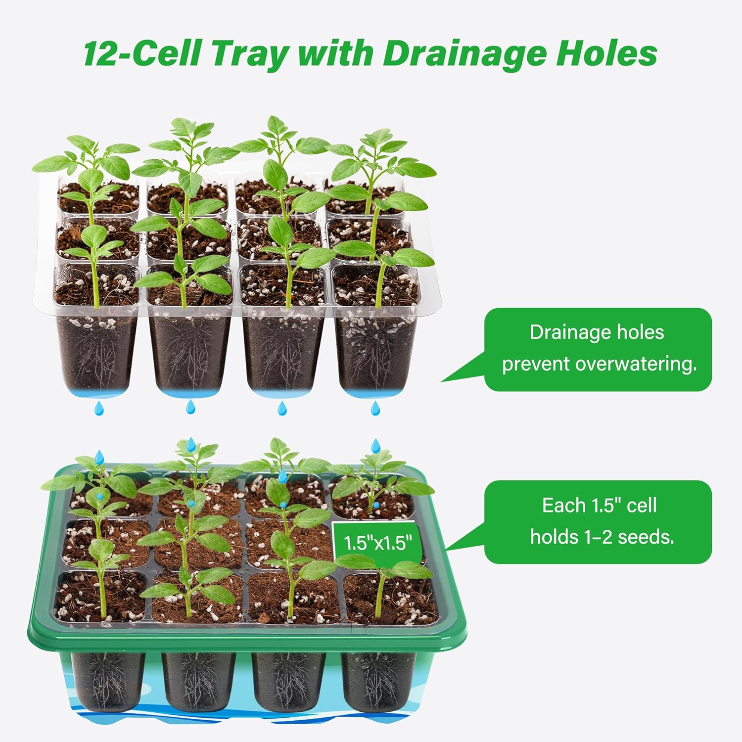 Growing Starting Nursery Trays - đánh giá và giá Humidity Dome Kit