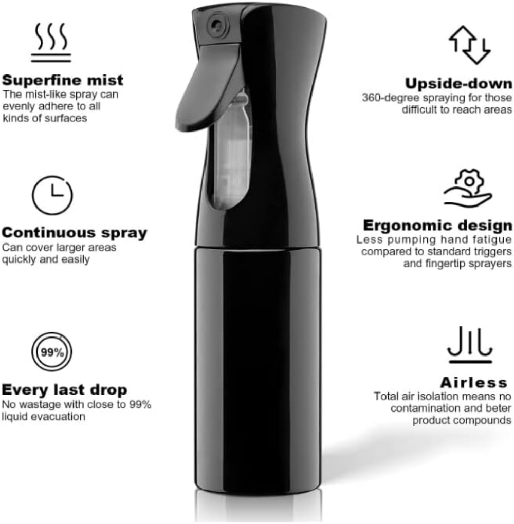 200ml Continuous Spray 360° Up - đánh giá và giá Misting Bottle Fine